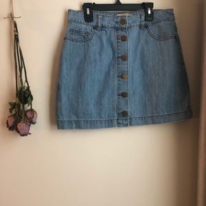 Forever 21 denim button down mini skirt